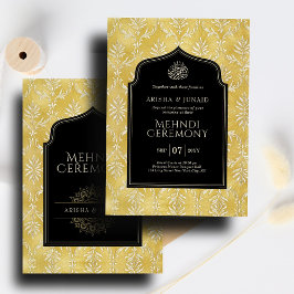 Invitación Ceremonia Mehndi musulmana de la realeza islámica 