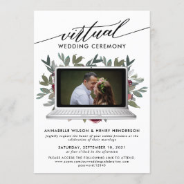 Invitación Ceremonia moderna de Bodas virtuales fotográficos
