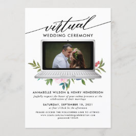 Invitación Ceremonia moderna de Bodas virtuales fotográficos