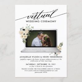 Invitación Ceremonia moderna de Bodas virtuales fotográficos