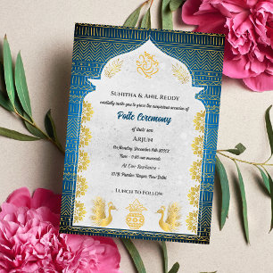 Invitación Ceremonia Poite Upanayanam Hindu Holy Thread Janeu
