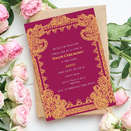 Invitación Ceremonia preBoda india Haldi