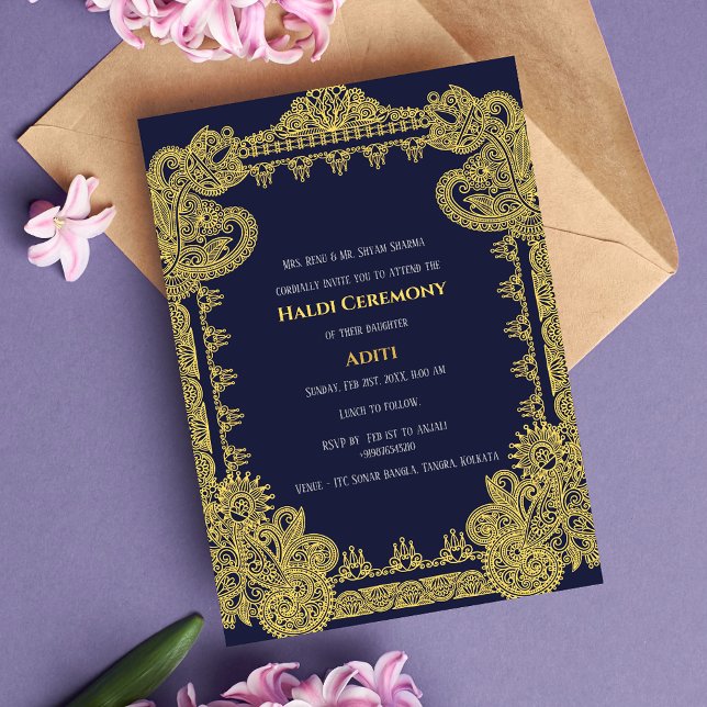 Invitación Ceremonia preBoda india Haldi (Subido por el creador)