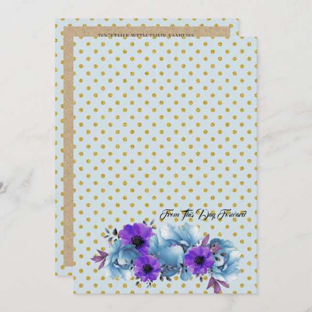 Invitación Ceremonia Rústica de Boda de Rosas de cabaña (Anverso / Reverso)