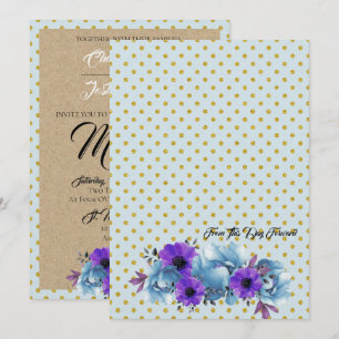 Invitación Ceremonia Rústica de Boda de Rosas de cabaña