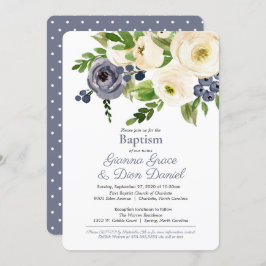 Invitación Ceremonia y recepción del bautismo - Chica, niño o