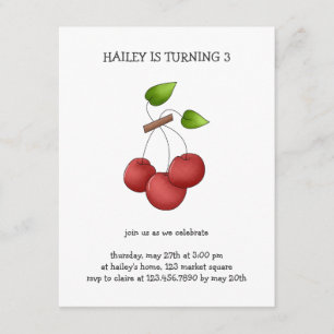 Invitación Cerezas de campo