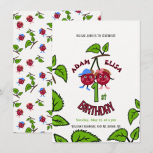 Invitación Cerezas gemelas 