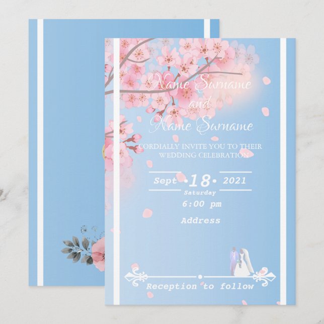 Invitación Cerezo (Anverso / Reverso)