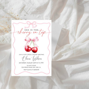 Invitación Cerezo en la ducha de novia superior - Fiesta dulc