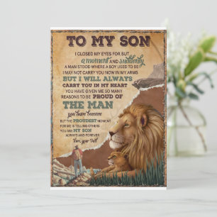 Invitación Cerré Los Ojos Por Un Momento -De Papá A Hijo