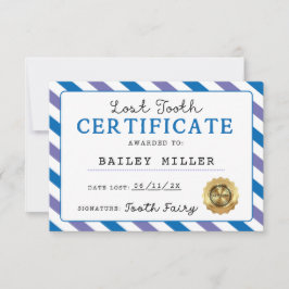 Invitación Certificación de dientes perdidos por hadas dentar