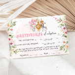 Invitación Certificado de adopción de animales salvajes de Sa<br><div class="desc">Certificado de adopción de animales salvajes Safari. La decoración de la fiesta de cumpleaños Safari. Elementos coincidentes disponibles.</div>