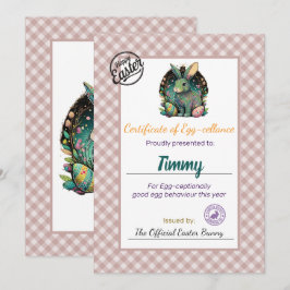 Invitación Certificado de Celda Personalizada de Huevos de Pa