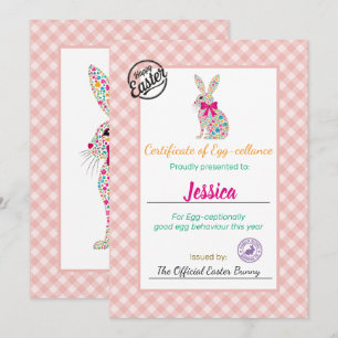 Invitación Certificado de Celda Personalizada de Huevos de Pa