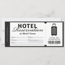 Invitación Certificado de cupón de estancia de hotel