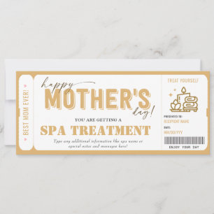 Invitación Certificado de cupón de Spa con regalo de día de l