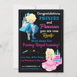 Invitación Certificado de formación real de príncipe y prince