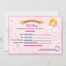 Certificado de lechón dental recibo de diente perd