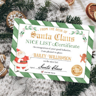 Invitación Certificado de Niza de Santa Sella de Aprobación