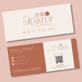 Invitación Certificado de Regalo de Artista de Maquillaje Pro