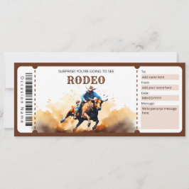 Invitación Certificado de regalo de boleto de Rodeo de Toro d