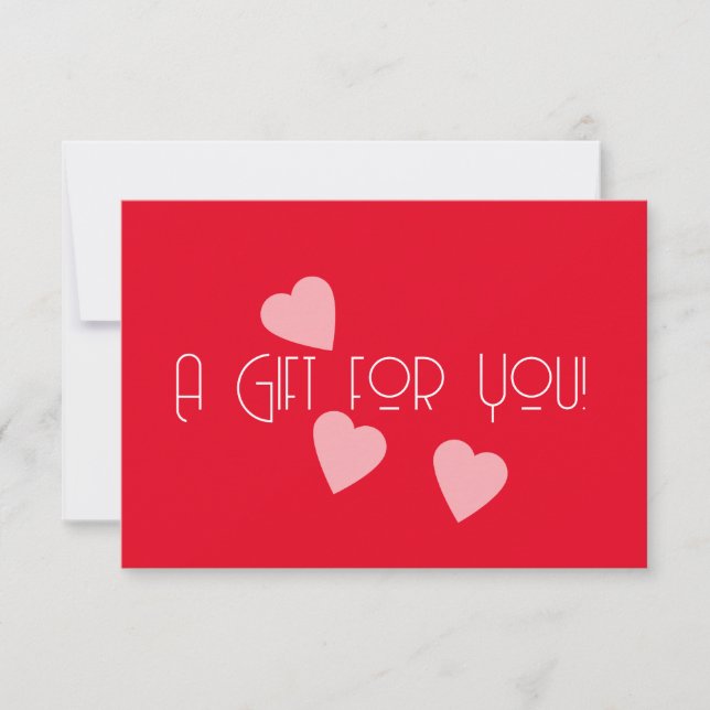 Invitación Certificado de Regalo de Corazones del Día de San  (Anverso)