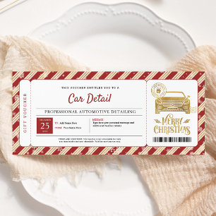 Invitación Certificado de regalo de detallado de autos para N