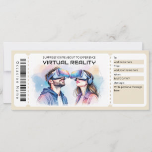 Invitación Certificado de regalo de entrada para experiencia