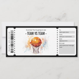 Invitación Certificado de regalo de entradas para el partido