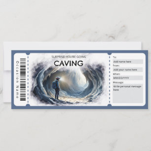 Invitación Certificado de regalo de espeleología