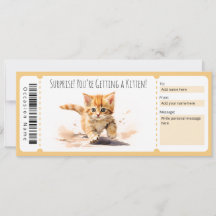 Certificado de regalo de gatito editable para el a