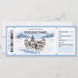 Invitación Certificado de regalo de mushing