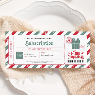 Invitación Certificado de regalo de Navidad del servicio de s
