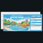 Invitación Certificado de regalo de parque acuático, billete<br><div class="desc">¿Buscando una manera única de dar un regalo memorable? Nuestra plantilla editable de certificado de regalo de parque acuático es perfecta para una emocionante experiencia de parque acuático cuando no tienes un regalo físico a mano. Ideal para cumpleaños, aniversarios o cualquier ocasión especial, este vale de personalizable Splash Park le...</div>