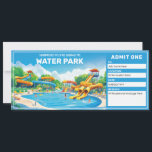 Invitación Certificado de regalo de parque acuático, billete<br><div class="desc">¿Buscando una manera única de dar un regalo memorable? Nuestra plantilla editable de certificado de regalo de parque acuático es perfecta para una emocionante experiencia de parque acuático cuando no tienes un regalo físico a mano. Ideal para cumpleaños, aniversarios o cualquier ocasión especial, este vale de personalizable Splash Park le...</div>