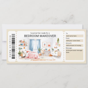 Invitación Certificado de Regalo de Renovación de Habitación