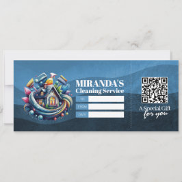 Invitación Certificado de regalo de servicios de limpieza de 