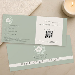 Invitación Certificado de regalo de spa de cabeza profesional