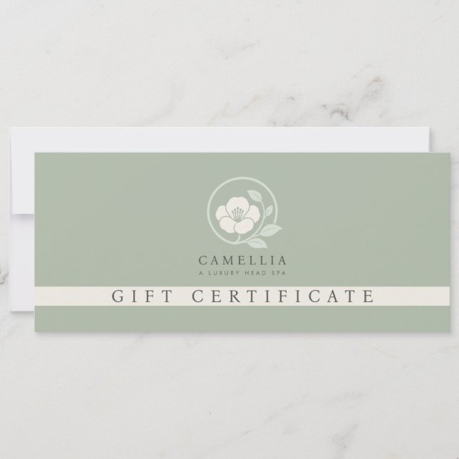Invitación Certificado de regalo de Spa de Cabeza Profesional (Anverso)
