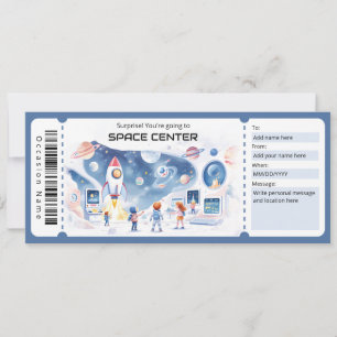 Invitación Certificado de regalo del Centro Espacial