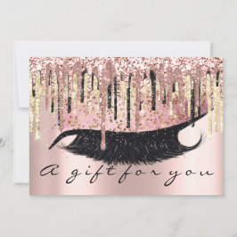 Invitación Certificado de regalo Hairdresser Makeup Lash Gold