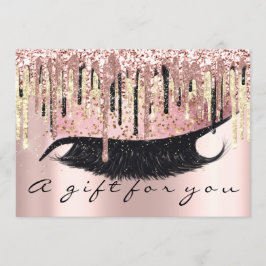 Invitación Certificado de regalo Hairdresser Makeup Lash Gold