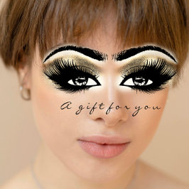 Invitación Certificado de regalo Maquillaje de extensión de l