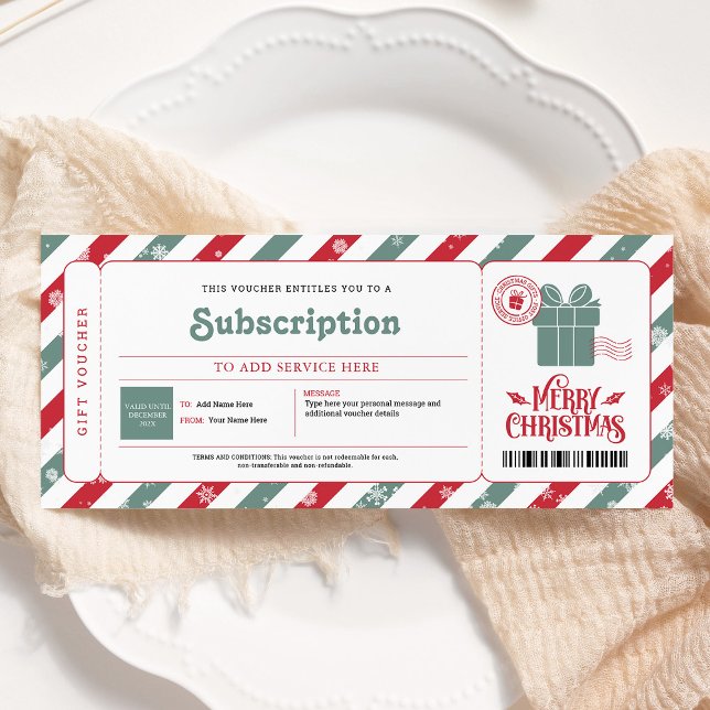 Invitación Certificado de regalo para Navidades del servicio  (Subido por el creador)