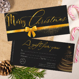 Invitación Certificado de regalo para navidades modernos de c