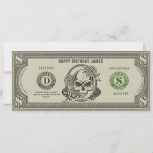 Invitación Certificado de regalo para tatuaje personalizado