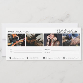Invitación Certificado de Regalo Personalizado para Estudio d