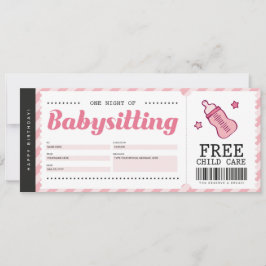 Invitación Certificado de Vale Cupón Regalo de Cuidado de Niñ