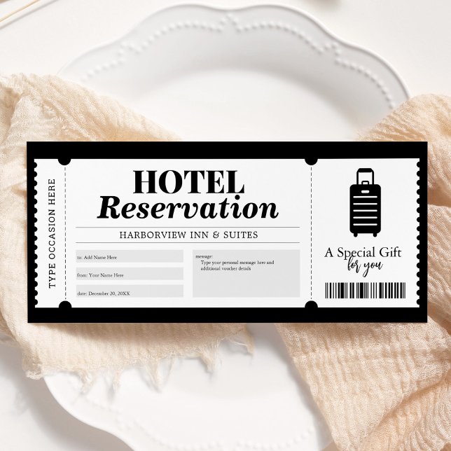 Invitación Certificado de Vale de Estancia en Hotel (Subido por el creador)